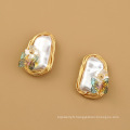Shangjie Oem Aretes para Mujeres Baroque Perle Perle Boucles d&#39;oreilles de mode créative